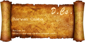 Darvas Csaba névjegykártya