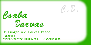 csaba darvas business card